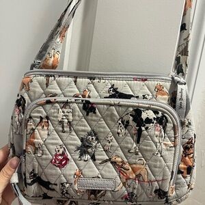 Vera Bradley Quilted Dog Print Crossbody Bag